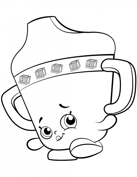 Sippy Sips Baby Shopkin coloring page image