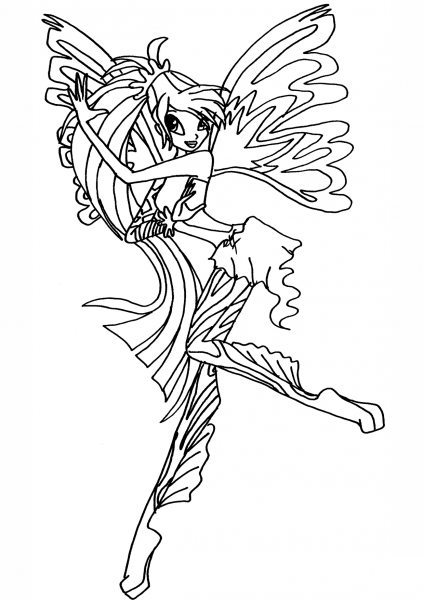 Sirenix Bloom coloring page image
