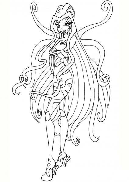 Sirenix Darcy coloring page image