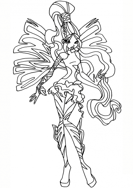 Sirenix Layla coloring page image