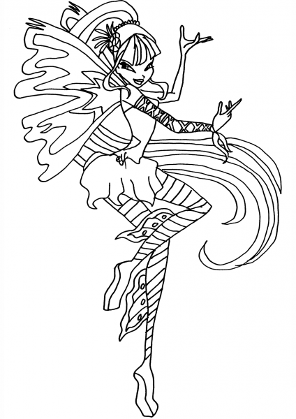 Sirenix Musa coloring page image