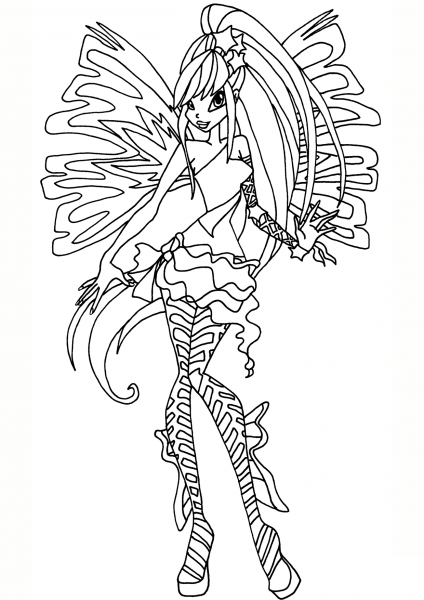 Sirenix Stella coloring page image