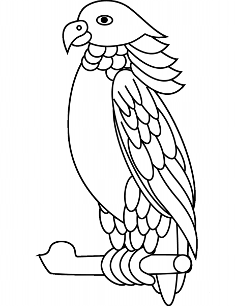 Sisserou Parrot coloring page image