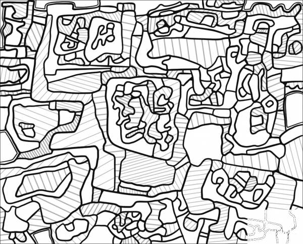 Site Inhabited by Objects coloring page image