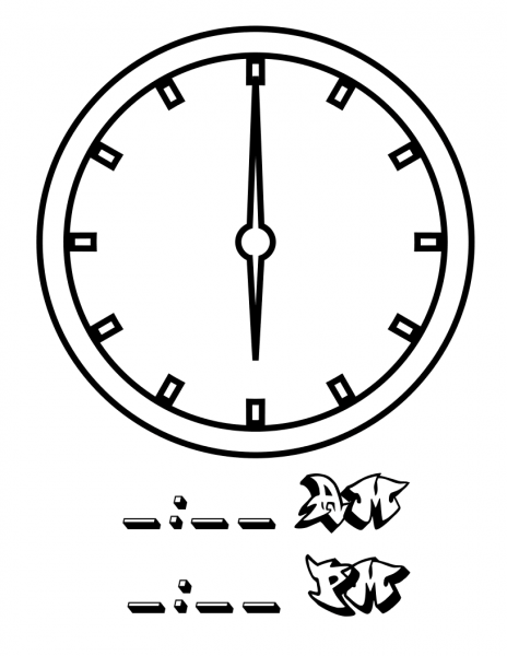 Six Hours coloring page image