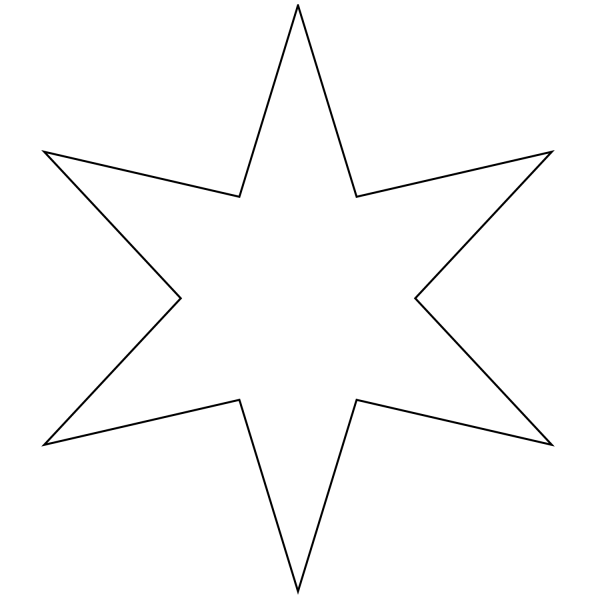 Six Pointed Star coloring page image