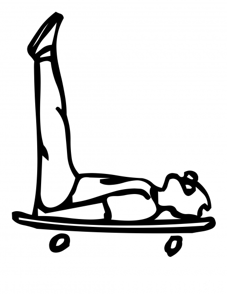 Skateboard Letter L coloring page image