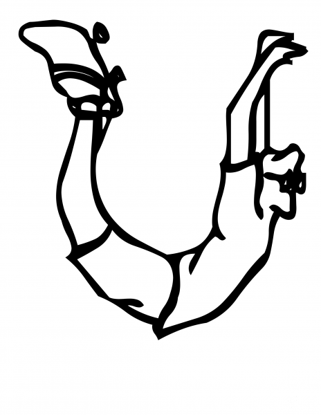 Skateboard Letter U coloring page image