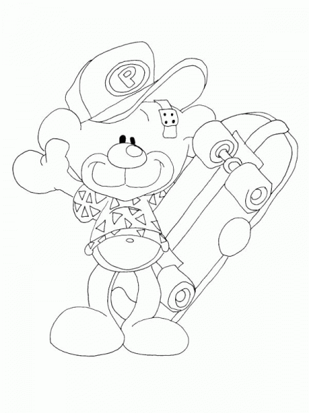 Skateman Pimboli  coloring page image