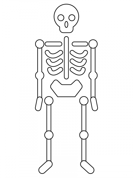 Skeleton coloring page image