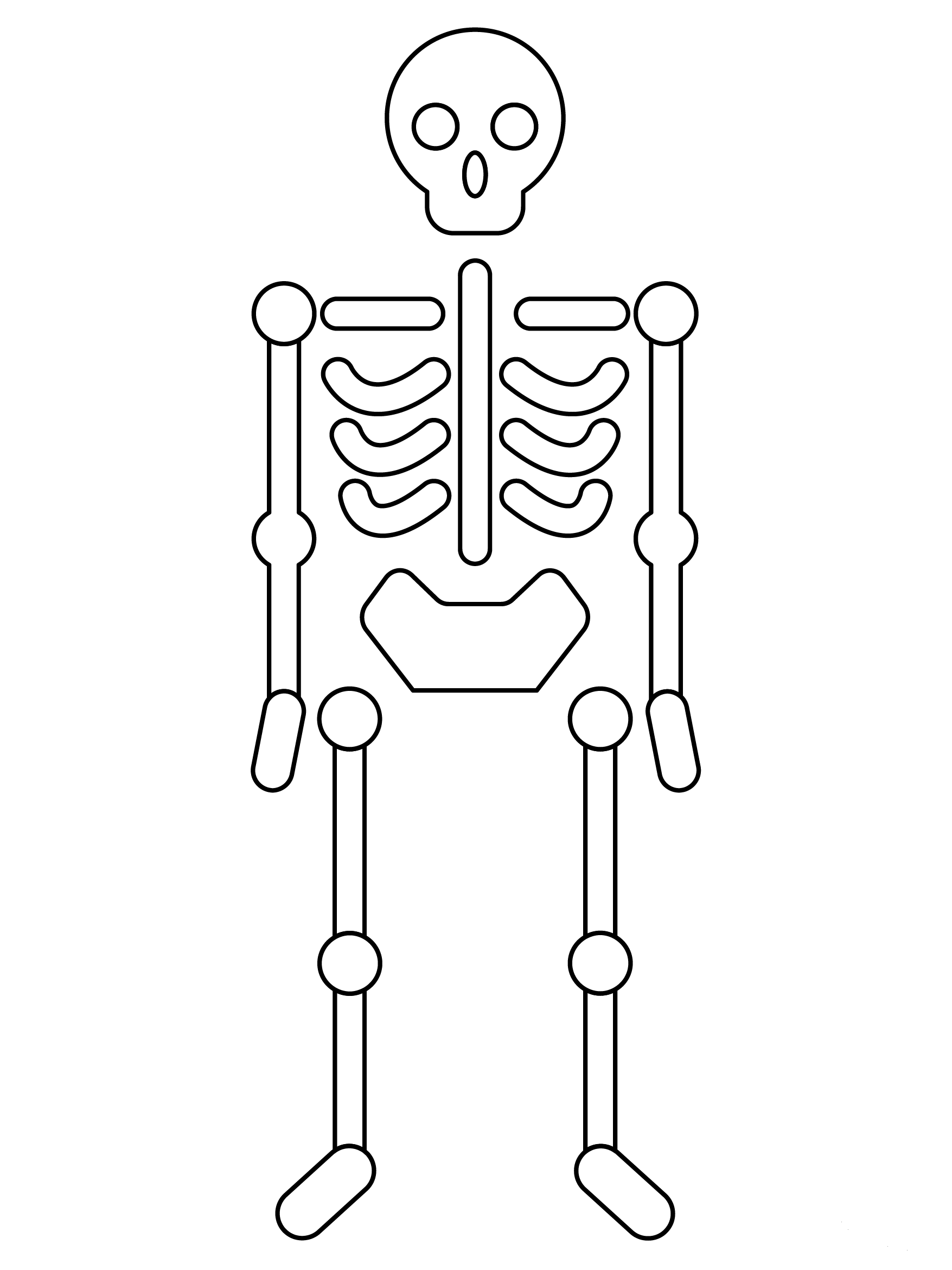 Skeleton Coloring Page Colouringpages