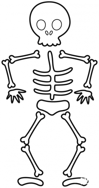 Skeleton coloring page image