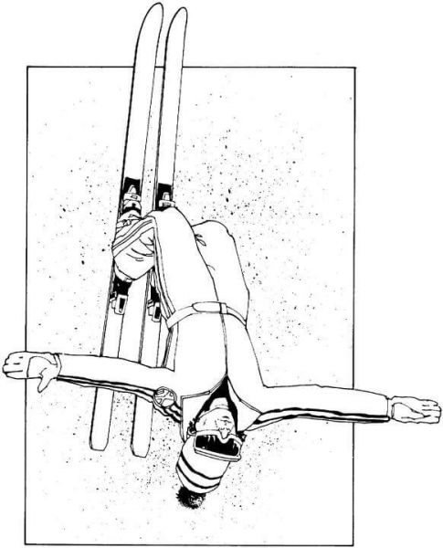 Ski fly  coloring page image