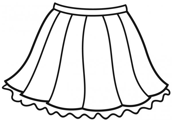 Skirt coloring page image