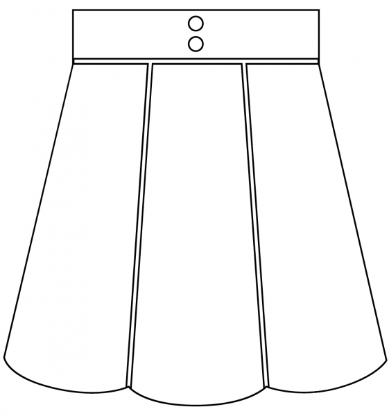 Skirt coloring page image