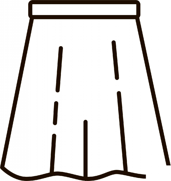 Skirt coloring page image