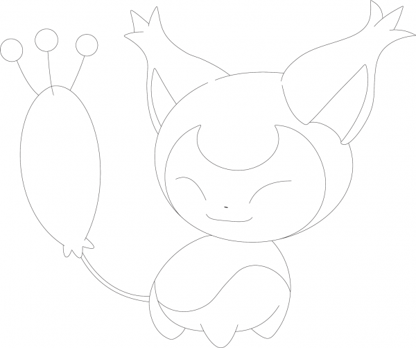 Skitty coloring page image