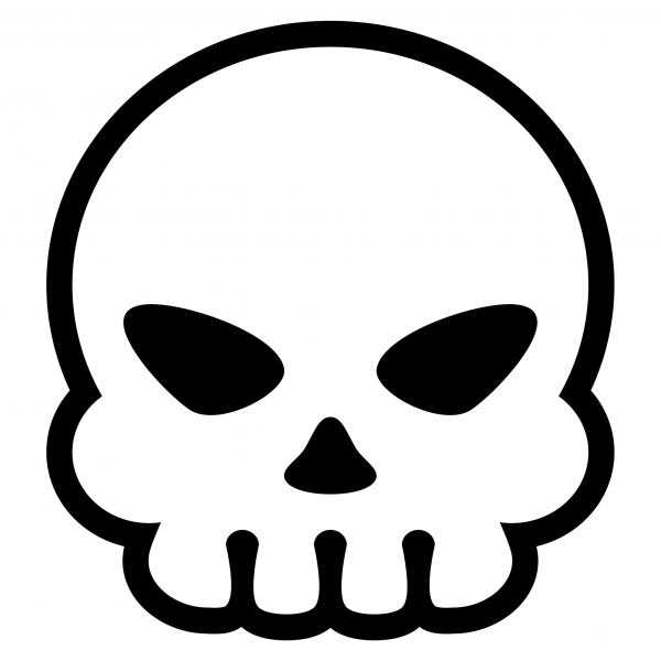 Skull Emoji coloring page image