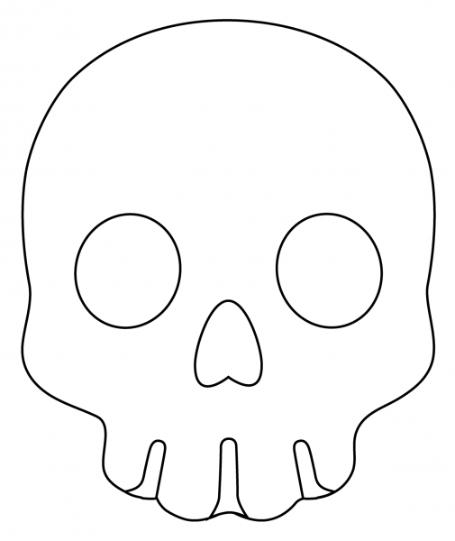 Skull Emoji coloring page image