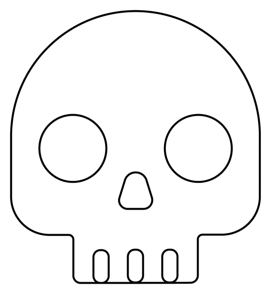Skull Emoji coloring page image