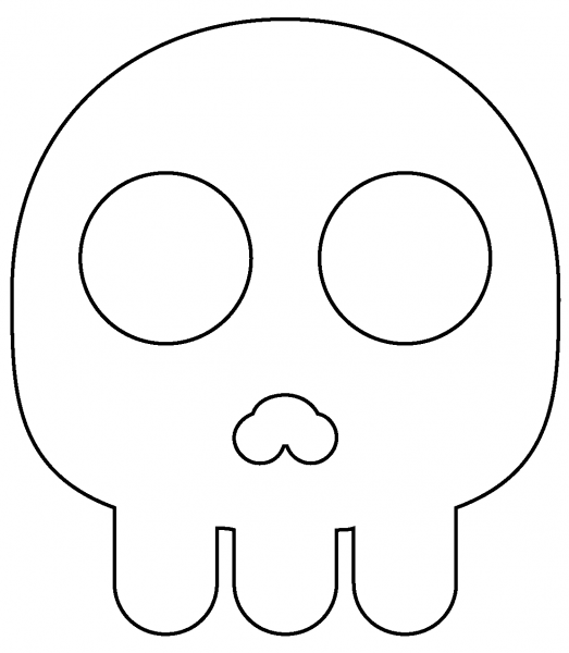 Skull Emoji coloring page image