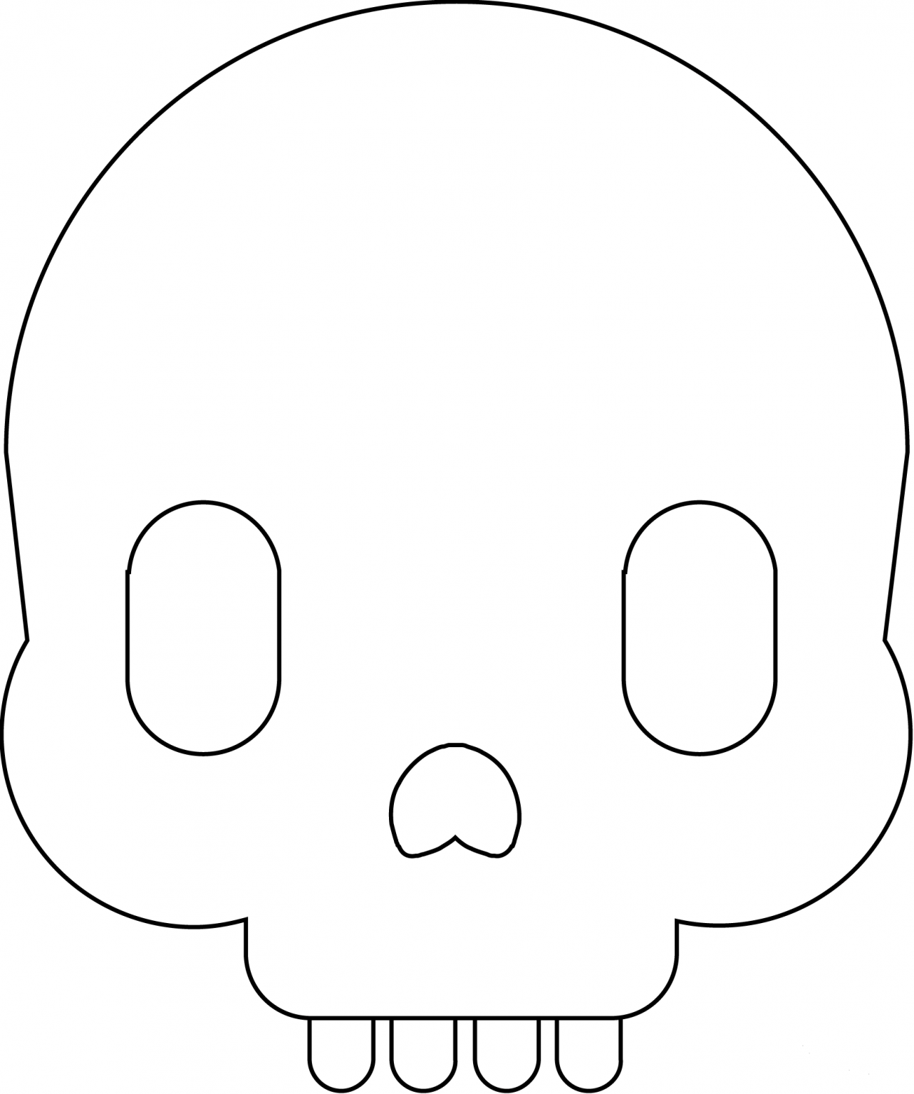 Skull Face Emoji coloring page - ColouringPages
