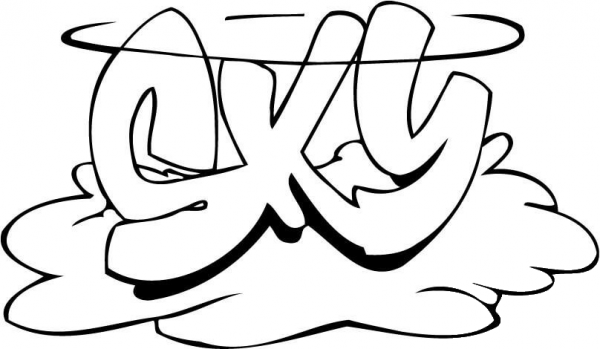 Sky Graffiti  coloring page image