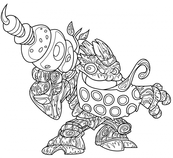 Skylanders Bubble Blast coloring page image
