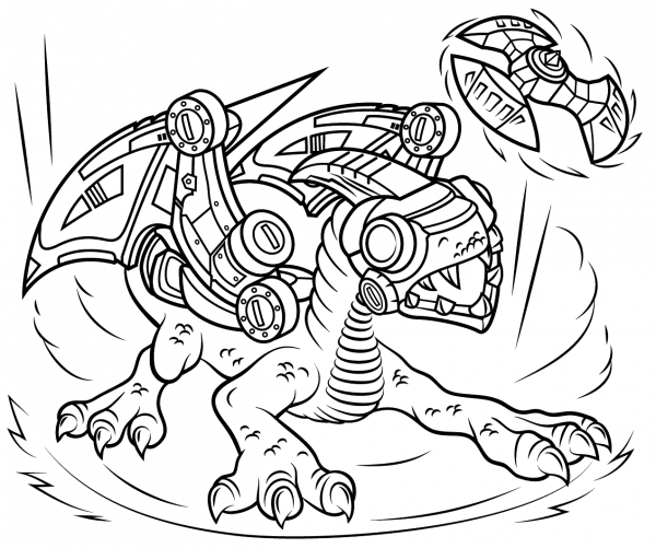Skylanders Drobot coloring page image