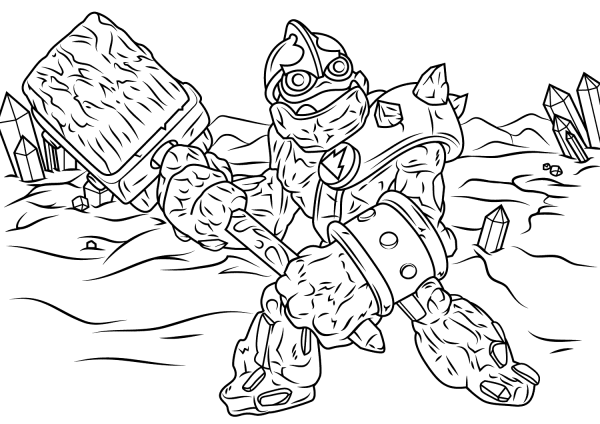 Skylanders Giants Crusher coloring page image