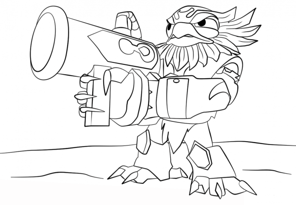 Skylanders Giants Jet Vac coloring page image