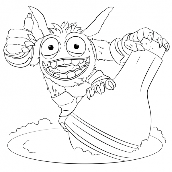 Skylanders Giants Pop Fizz coloring page image