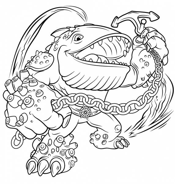 Skylanders Giants Thumpback coloring page image