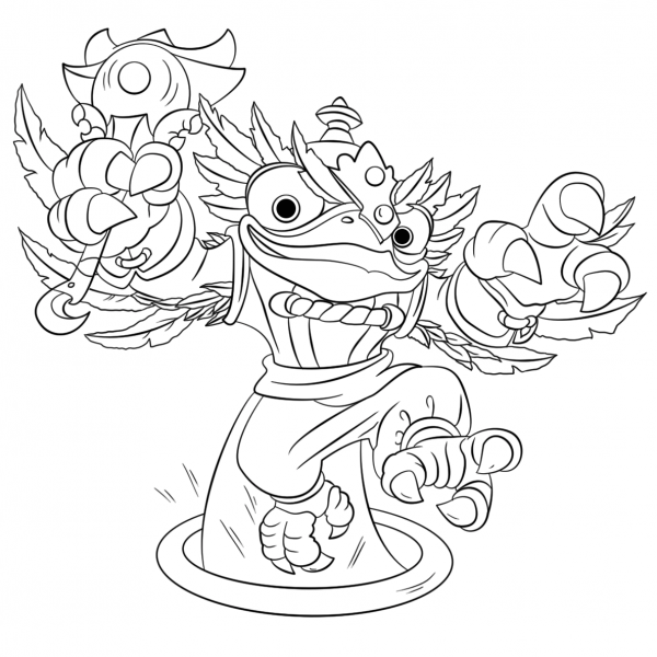 Skylanders Hoot Loop coloring page image