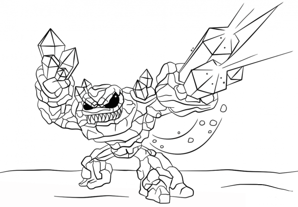 Skylanders Hyper Beam coloring page image