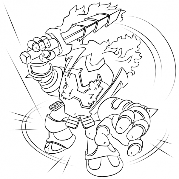 Skylanders Ignitor coloring page image