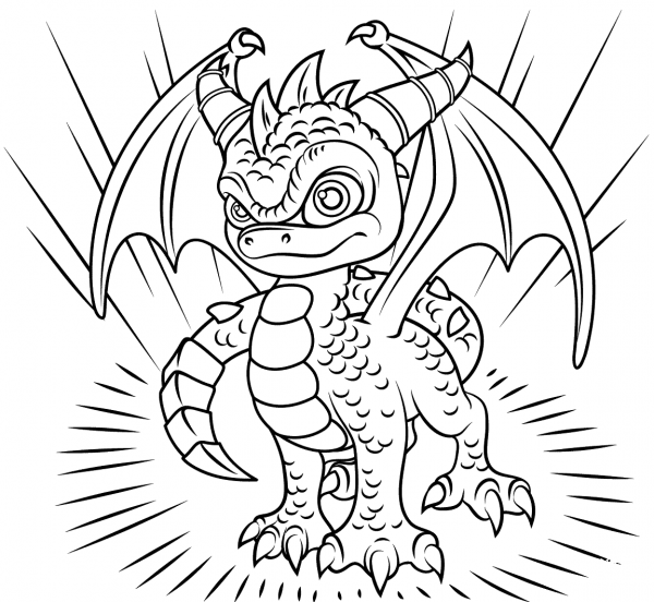 Skylanders Spyro coloring page image