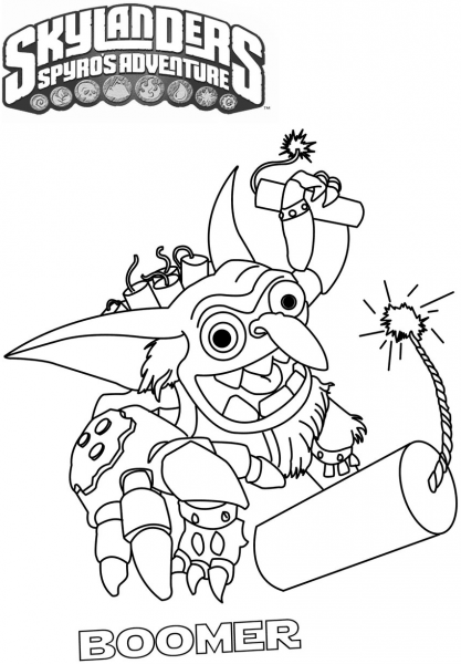 Skylanders Spyro’s Adventure Boomer coloring page image