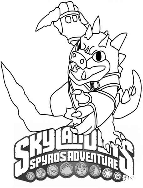 Skylanders Spyro’s Adventure Dino Rang coloring page image