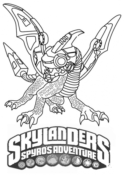 Skylanders Spyro’s Adventure Drobot coloring page image