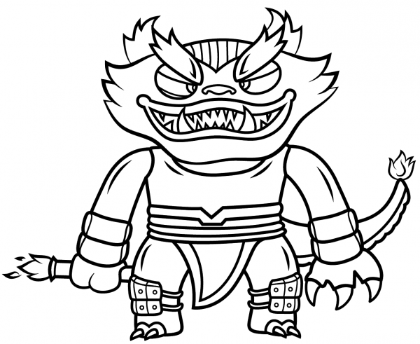 Skylanders Swap Force Fire Kraken coloring page image