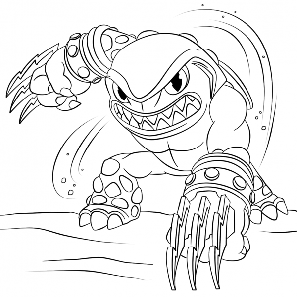 Skylanders Terrafin coloring page image