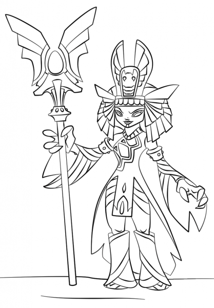 Skylanders Trap Team Golden Queen coloring page image