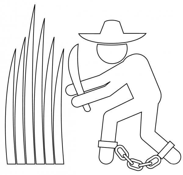 Slave Person coloring page image