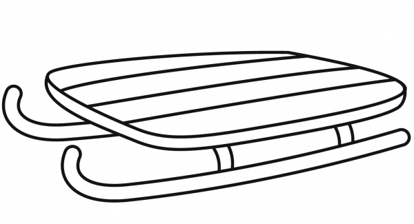 Sled coloring page image