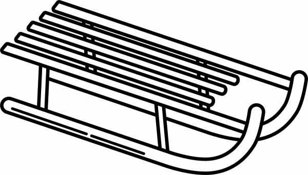 Sled coloring page image