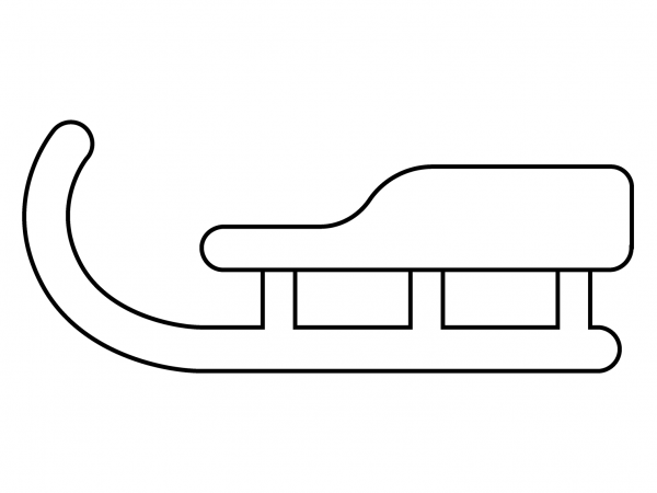 Sled Emoji coloring page image