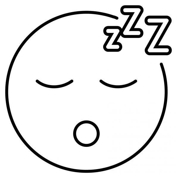 Sleeping Face Emoji coloring page image
