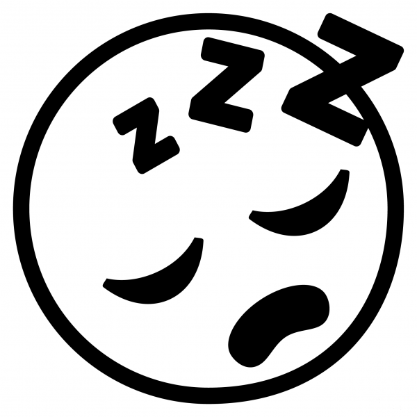 Sleeping Face Emoji coloring page image