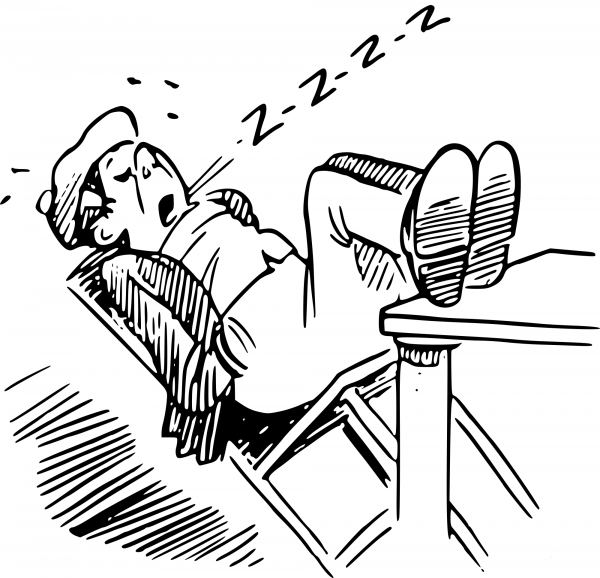 Sleeping Man Cartoon coloring page image